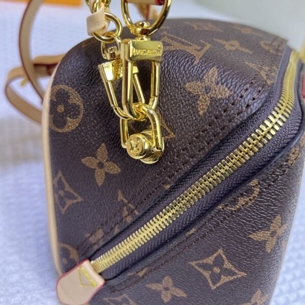 LOUIS VUITTON JUST IN CASE MONOGRAM CANVAS LEATHER BROWN 13CM M47096 - Image 8
