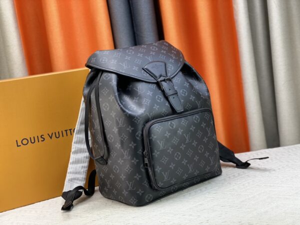 LOUIS VUITTON MONTSOURIS BACKPACK BLACK 40CM M46683 - Image 8