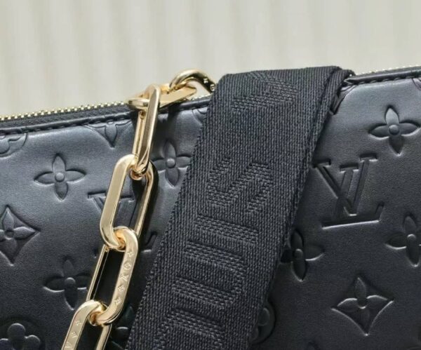 LOUIS VUITTON COUSSIN MM BAG BLACK 34CM - Image 4