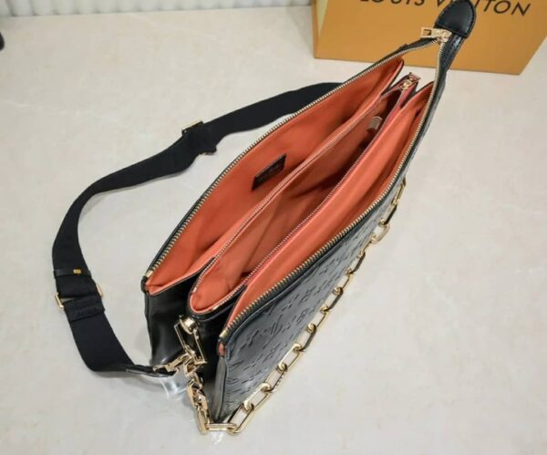 LOUIS VUITTON COUSSIN MM BAG BLACK 34CM - Image 3