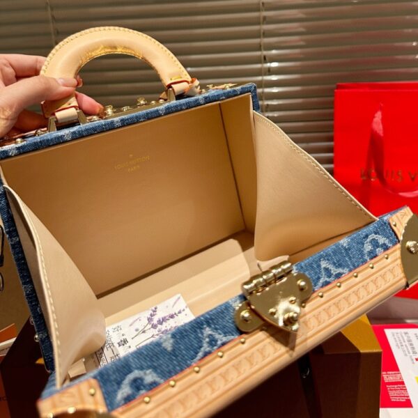 LOUIS VUITTON PETITE VALISE DENIM BLEU 21CM M24161 - Image 3