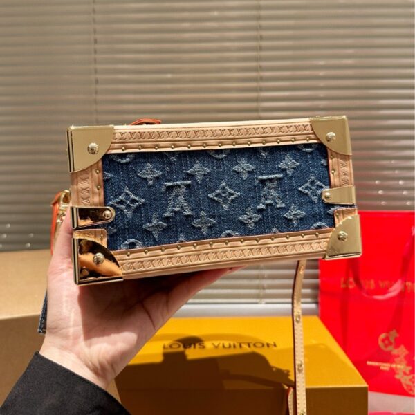 LOUIS VUITTON PETITE VALISE DENIM BLEU 21CM M24161 - Image 6