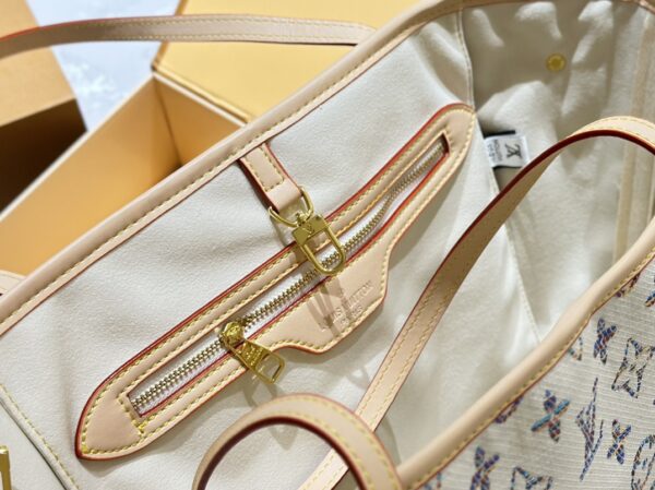 LOUIS VUITTON NEVERFULL MM MONOGRAM JACQUARD FABRIC MULTICOLOR BEIGE 32CM M24905 - Image 9