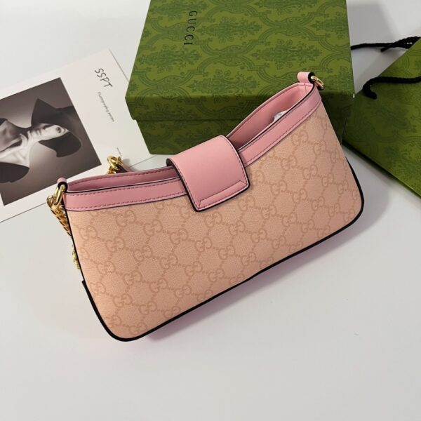 GUCCI PADLOCK SMALL SHOULDER BAG GG SUPREME DUSTY PINK 27CM 811705 FAD3R 6244 - Image 9