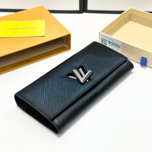 LOUIS VUITTON TWIST WALLET LEATHER BLACK 19CM M68309 - Image 3