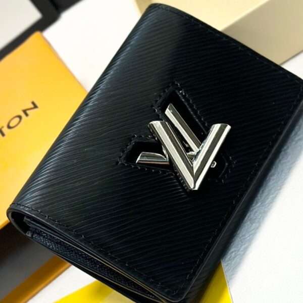 LOUIS VUITTON TWIST COMPACT WALLET BLACK 12CM M64414 - Image 4