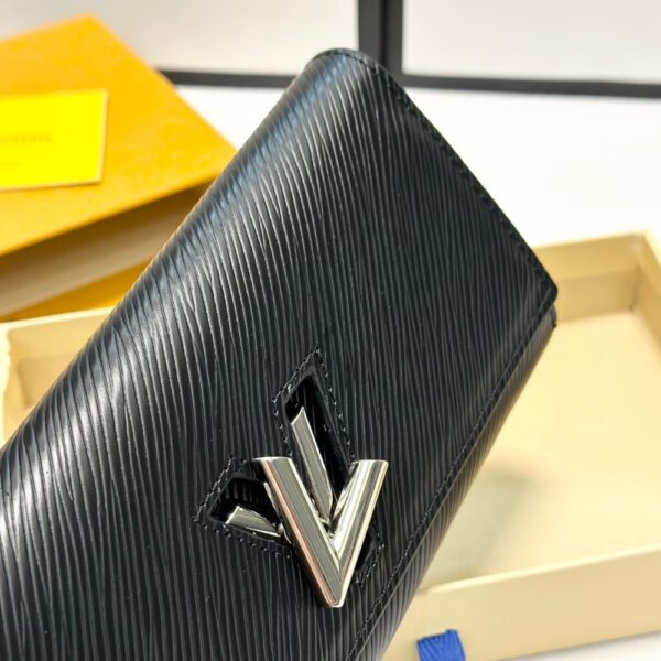 LOUIS VUITTON TWIST WALLET LEATHER BLACK 19CM M68309 - Image 6