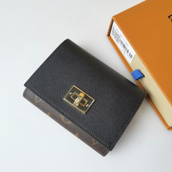 LOUIS VUITTON VICTORINE ON MY SIDE WALLET MONOGRAM BLACK 12CM M82640 - Image 6