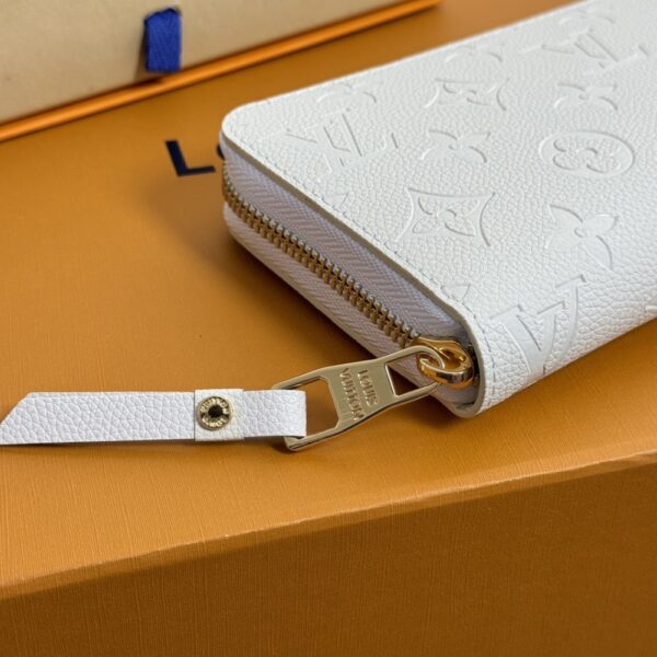 LOUIS VUITTON ZIPPY WALLET MONOGRAM EMPREINTE LEATHER WHITE 21CM - Image 8
