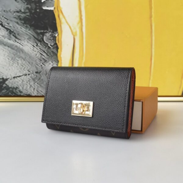 LOUIS VUITTON VICTORINE ON MY SIDE WALLET MONOGRAM BLACK 12CM M82640 - Image 10