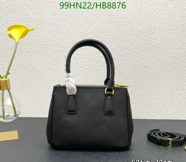 PRADA GALLERIA SAFFIANO LEATHER MINI BAG BLACK 20CM 1BA906NZVF0002VEOM - Image 2