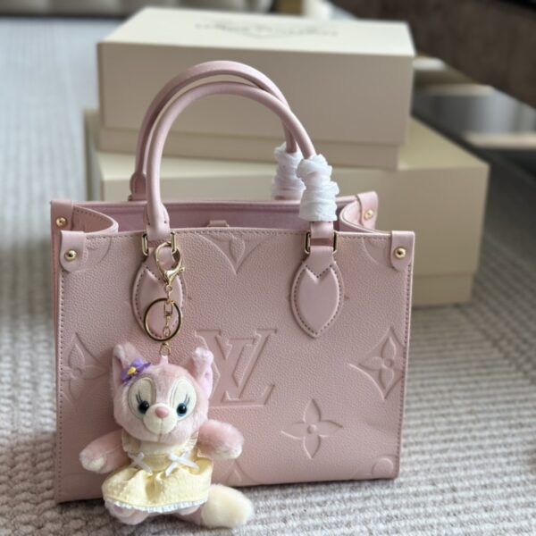 LOUIS VUITTON ONTHEGO PM MONOGRAM EMPREINTE PINK OPALE 25CM M47135 - Image 2