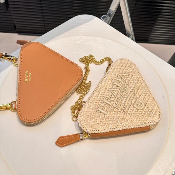 PRADA CROCHET AND LEATHER MINI BAG NATURAL 18CM 1BC543 2A2T F0018 V YUO - Image 4
