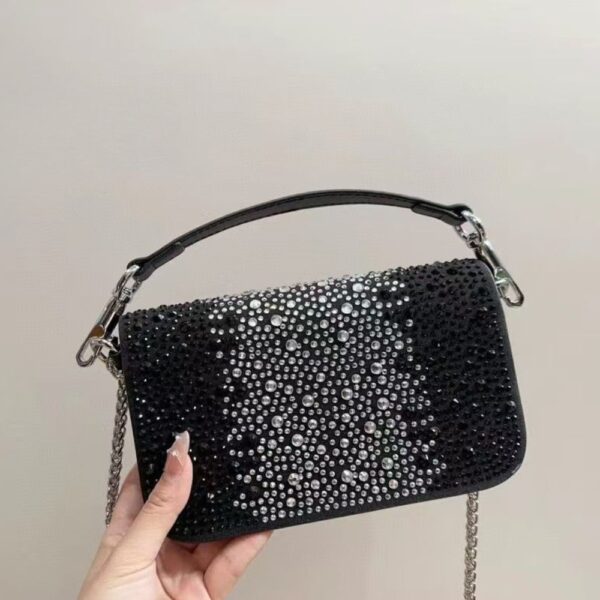 VALENTINO LOCO SMALL VLOGO SHOULDER BAG BLACK 20CM - Image 2