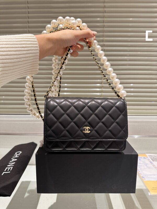 CHANEL WALLET ON CHAIN WOC BLACK 20CM - Image 7