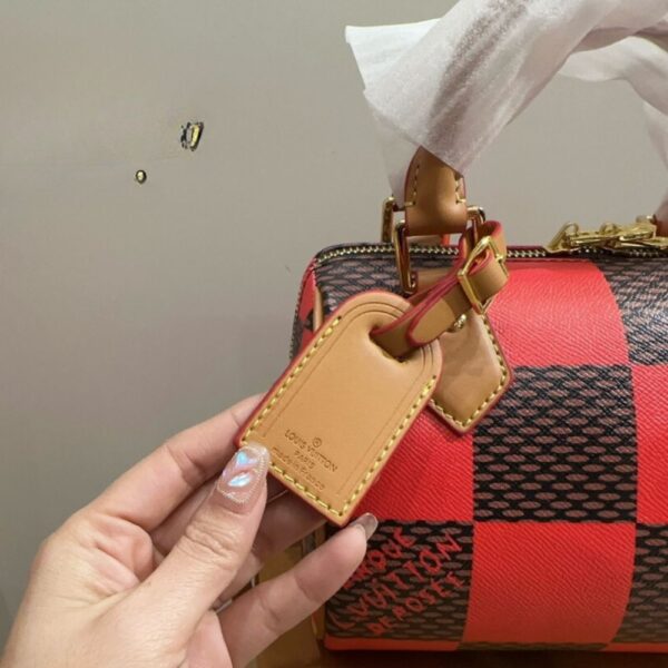 LOUIS VUITTON SPEEDY BANDOULIÈRE 20 DAMIER RED AND BLACK 20CM - Image 3