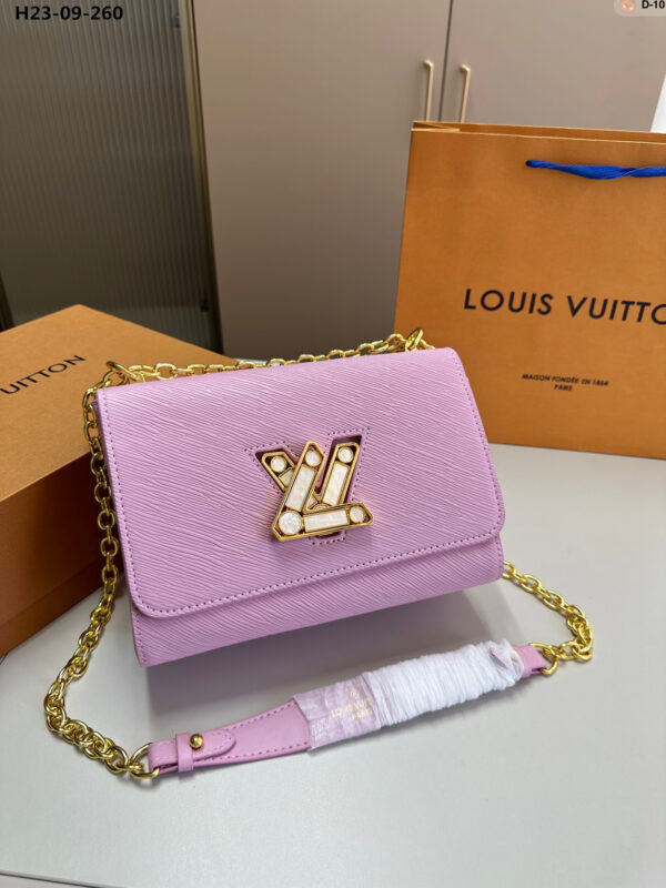LOUIS VUITTON TWIST MM BAGS EPI LEATHER PURPLE 23CM - Image 2