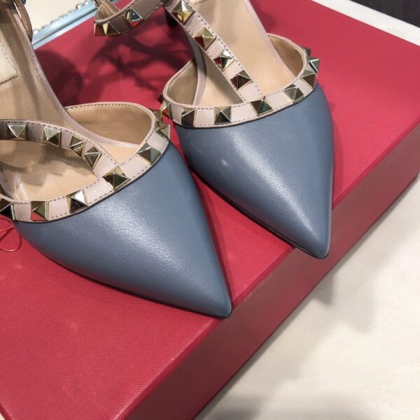 VALENTINO ROCKSTUD CAGED BLUE PUMP 65MM WW2S0375 VODLQ7 - Image 3