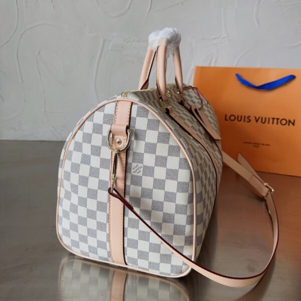 LOUIS VUITTON KEEPALL BANDOULIÈRE TRAVEL BAG BEIGE 45CM N41429 - Image 3