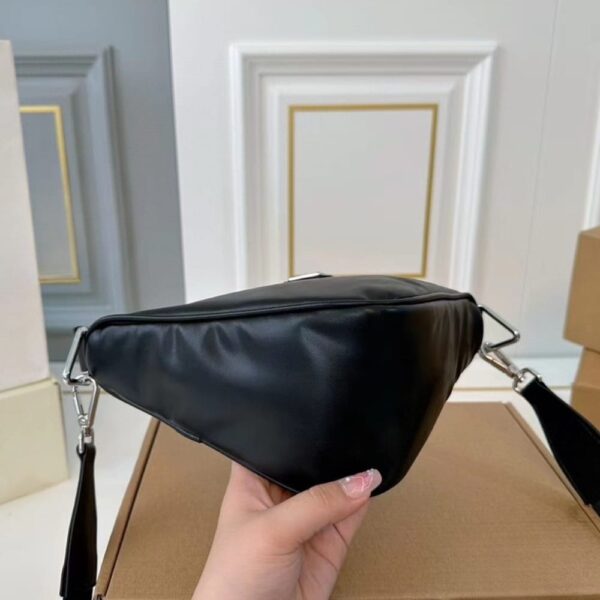 PRADA TRIANGLE SHOULDER BAG BLACK 27CM - Image 9