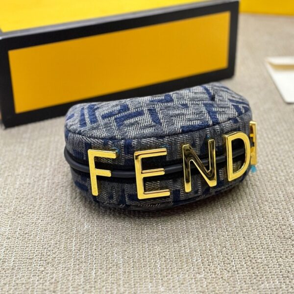 FENDI FENDIGRAPHY MINI BLUE CHENILLE MINI BAG 18CM 8BS081ASU0F1PQM - Image 3