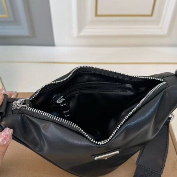 PRADA TRIANGLE SHOULDER BAG BLACK 27CM - Image 5