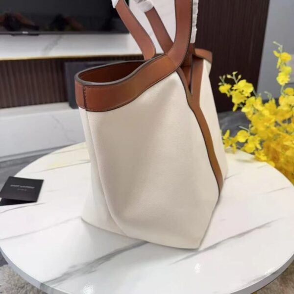 SAINT LAURENT Y TOTE IN LEATHER BAG WHITE - Image 6