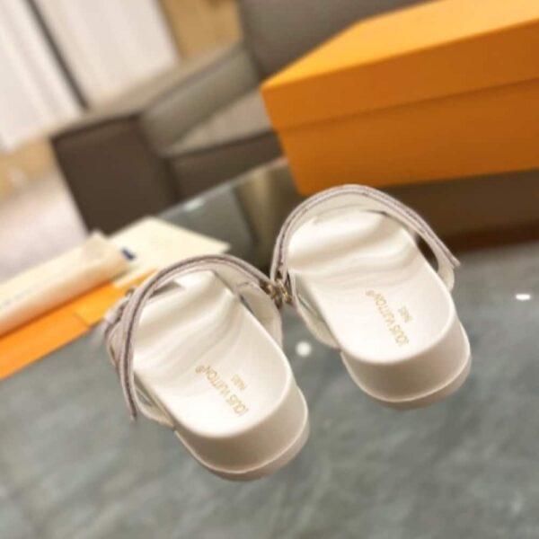LOUIS VUITTON BOM DIA FLAT COMFORT MULE WHITE - Image 3
