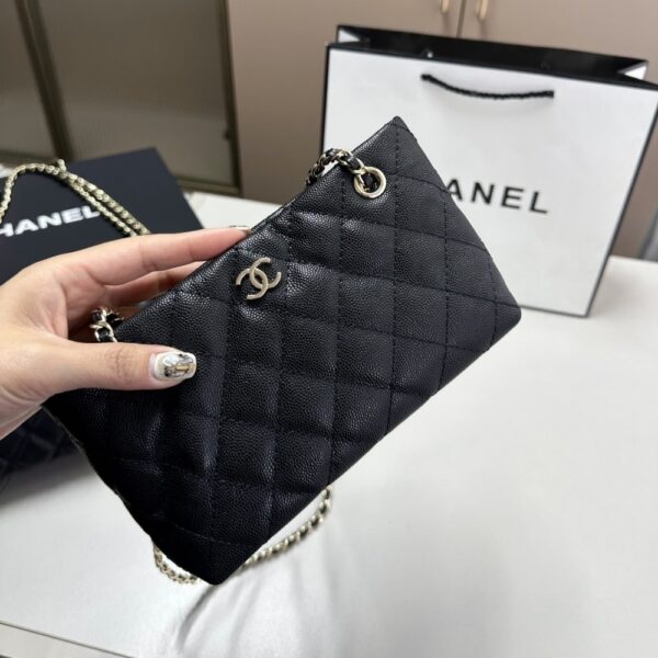 CHANEL CLUTCH WITH CHAIN BAG BLACK 20CM - Image 4