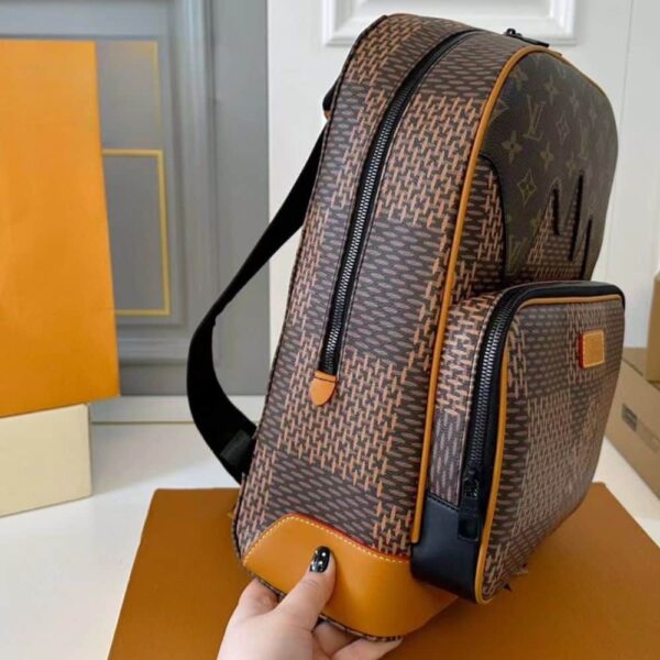 LOUIS VUITTON NIGO MONOGRAM REVERSE CANVAS BACKPACK BROWN 29CM - Image 3