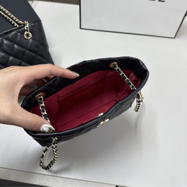 CHANEL CLUTCH WITH CHAIN BAG BLACK 20CM - Image 7