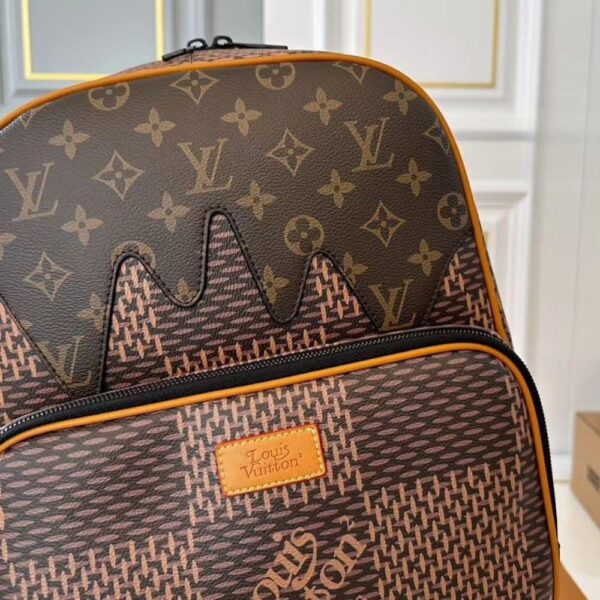 LOUIS VUITTON NIGO MONOGRAM REVERSE CANVAS BACKPACK BROWN 29CM - Image 4