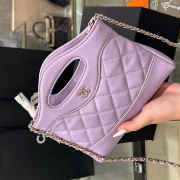 CHANEL 31 MINI SHOPPING BAG PURPLE 20CM - Image 6