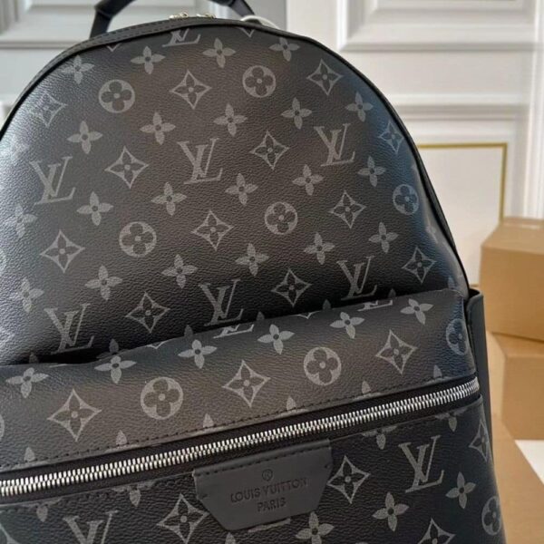 LOUIS VUITTON DISCOVERY MONOGRAM ECLIPSE CANVAS BACKPACK BLACK 28CM - Image 3