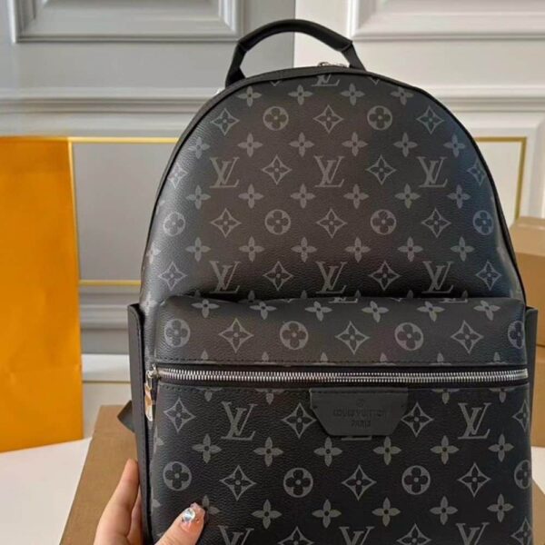 LOUIS VUITTON DISCOVERY MONOGRAM ECLIPSE CANVAS BACKPACK BLACK 28CM - Image 10