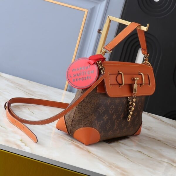 LOUIS VUITTON STEAMER CROSSBODY BAG BROWN 30CM M11533 - Image 4