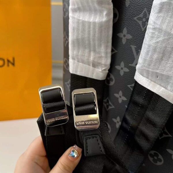 LOUIS VUITTON DISCOVERY MONOGRAM ECLIPSE CANVAS BACKPACK BLACK 28CM - Image 8