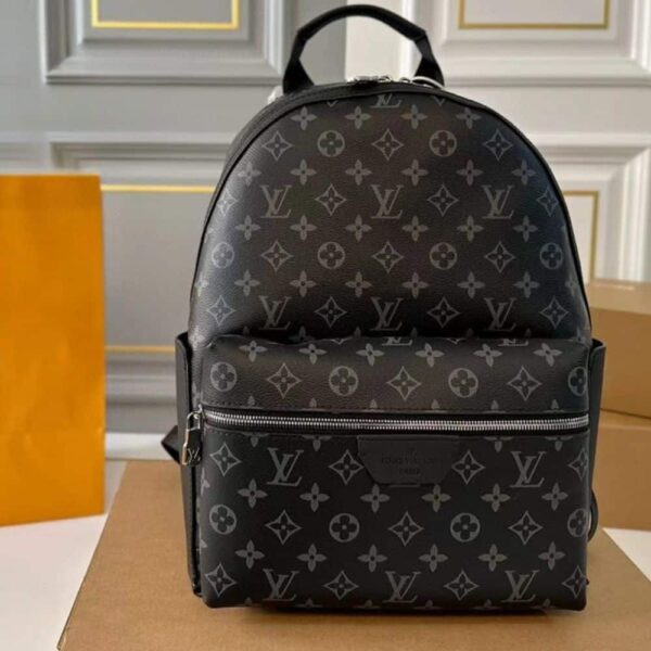 LOUIS VUITTON DISCOVERY MONOGRAM ECLIPSE CANVAS BACKPACK BLACK 28CM - Image 2