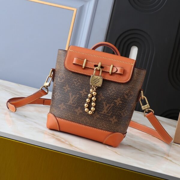 LOUIS VUITTON STEAMER BAG 15 BROWN 16.5CM M11630 - Image 2