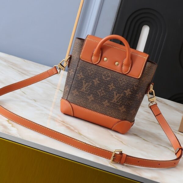 LOUIS VUITTON STEAMER BAG 15 BROWN 16.5CM M11630 - Image 4