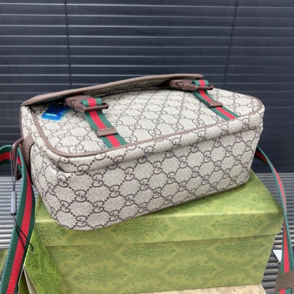 GUCCI GG SUPREME CANVAS SMALL MESSENGER BAG BEIGE EBONY 23CM - Image 9