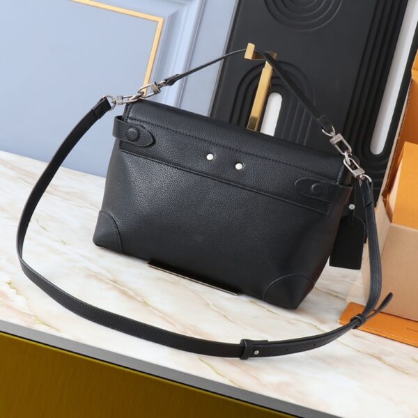 LOUIS VUITTON STEAMER CROSSBODY BAG BLACK 30CM M11607 - Image 4