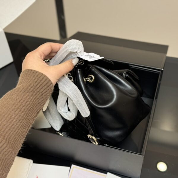 CHANEL MINI DUMA BACKPACK BLACK 18CM - Image 5