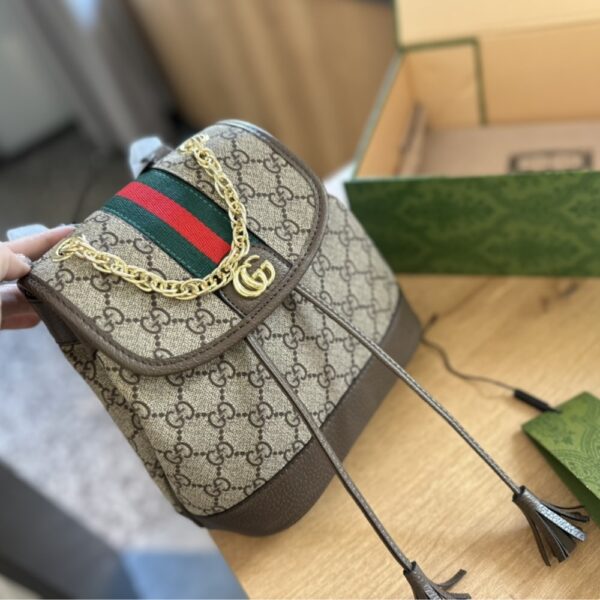 GUCCI OPHIDIA GG MINI BACKPACK BEIGE EBONY 22CM 79522196IWG_8745 - Image 8