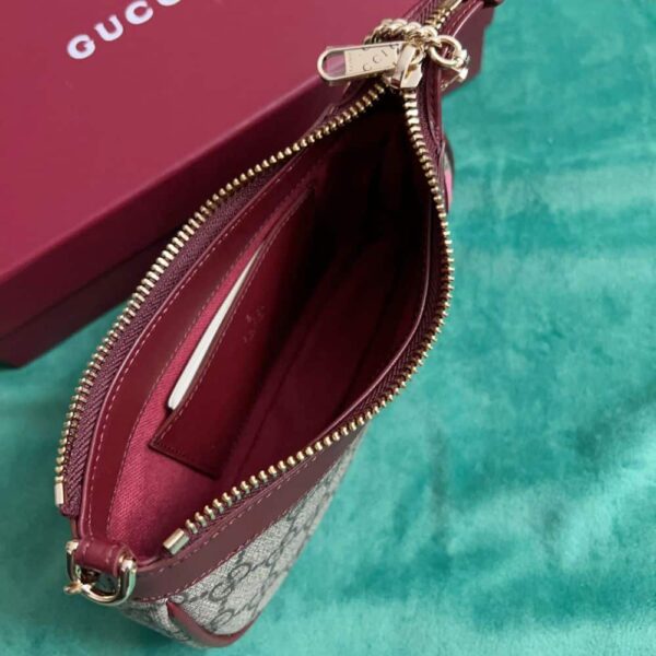 GUCCI GG MINI BAG WITH CAT DETAIL BEIGE AND DARK BROWN 19CM - Image 5