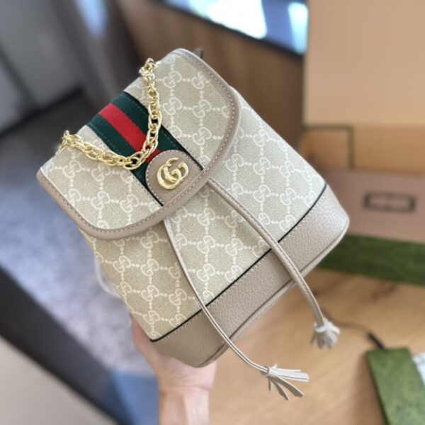 GUCCI OPHIDIA GG MINI BACKPACK CREAM 22CM - Image 3