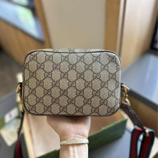 GUCCI OPHIDIA GG MINI BAG BEIGE EBONY 20CM - Image 4