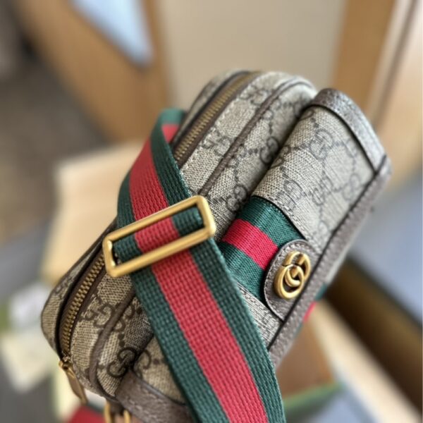 GUCCI OPHIDIA GG MINI BAG BEIGE EBONY 20CM - Image 5