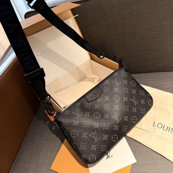 LOUIS VUITTON POCHETTE ACCESSOIRE BAG BLACK 24CM - Image 2