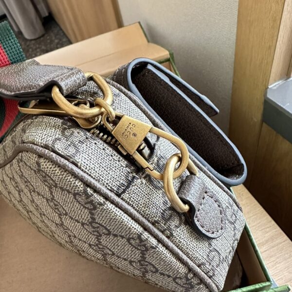GUCCI OPHIDIA GG MINI BAG BEIGE EBONY 20CM - Image 8
